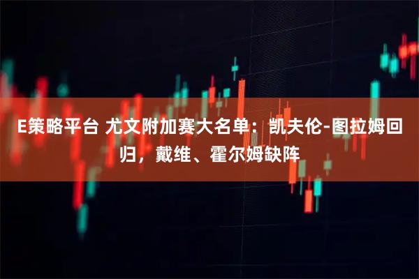 E策略平台 尤文附加赛大名单：凯夫伦-图拉姆回归，戴维、霍尔姆缺阵